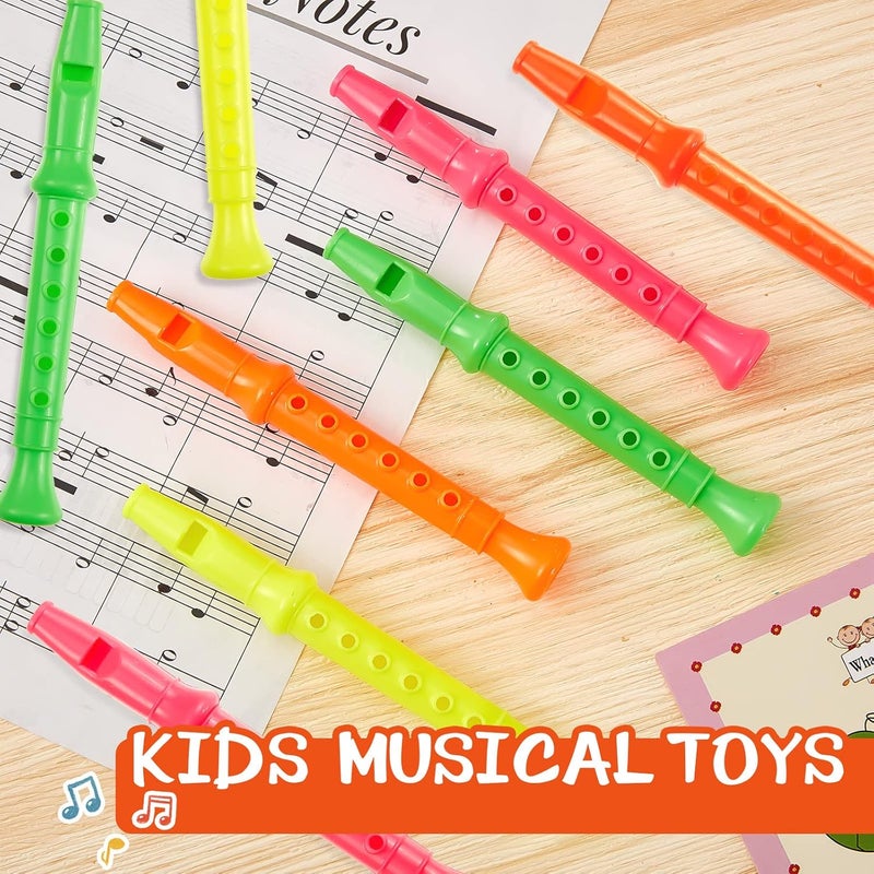 Fabbay 48 Pcs 6 Hole Plastic Recorders, Instrument for Kids Recorder Musical Flute Musical Instruments Toy for Music Party Favors Supplies Beginners Gifts School Performance, Mixed Color - Image 3